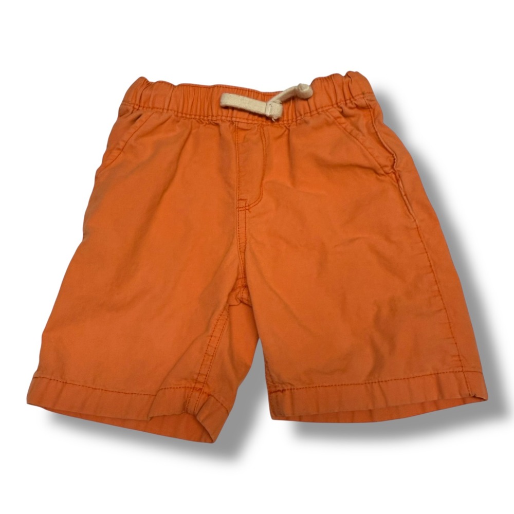 The Childrens Place Kids Orange Chino Shorts Elastic Waist Adjustable 4T